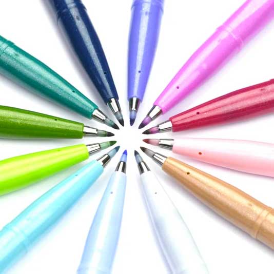 Pentel Touch Brush Sign Pens