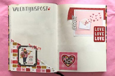 Valentijn journal spread post