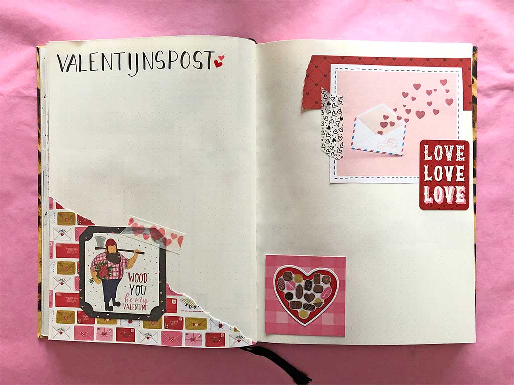 Valentijn journal spread post