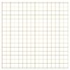 Vierkant memoblokje van 9,8 x 9,8 cm met bruine grid