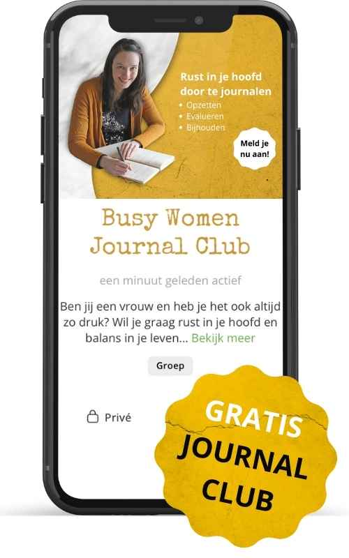 Mobiele weergave community Busy Women Journal Club