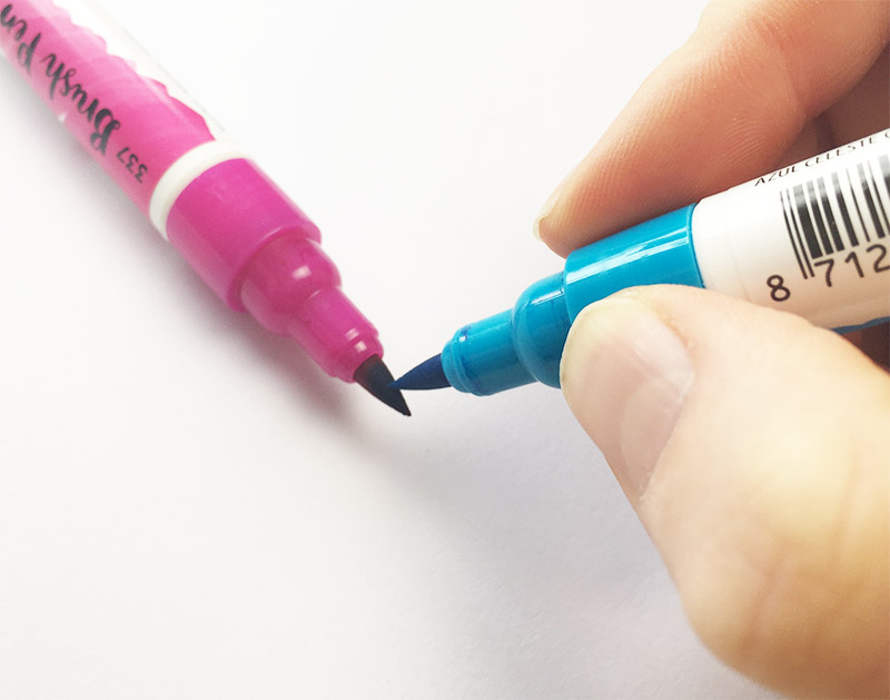Brush pens kleuren blenden techniek