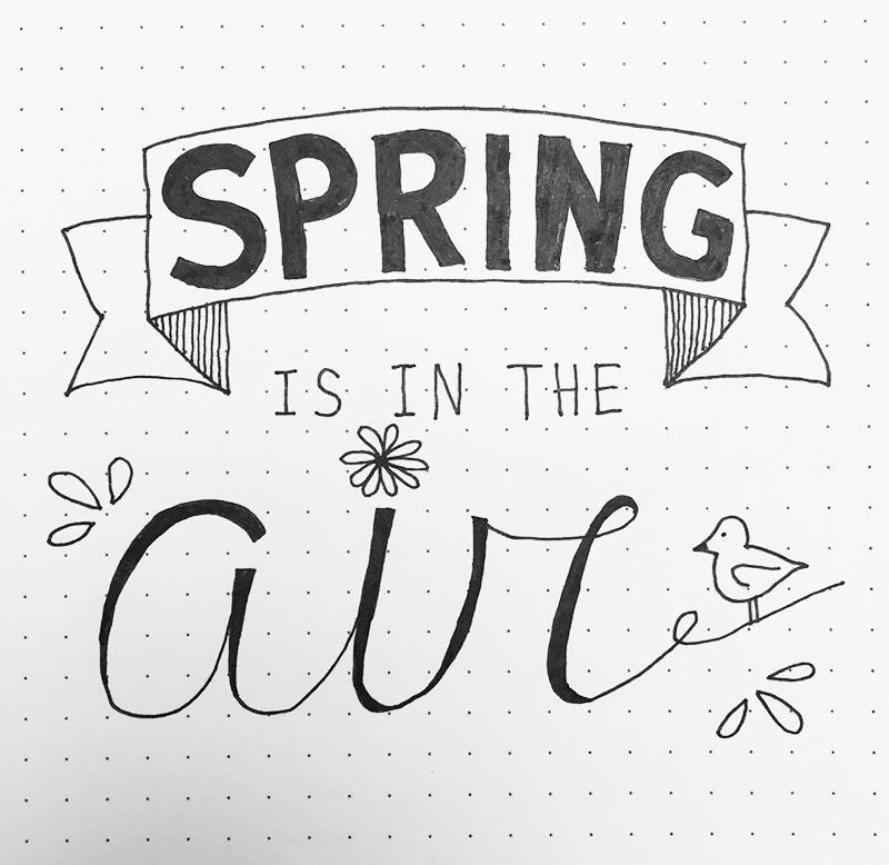 Handletteren voor beginners: een handleiding (voorbeeld quote)