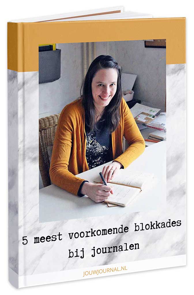 Mock-up van kaft eBook '5 meest voorkomende blokkades bij journalen'