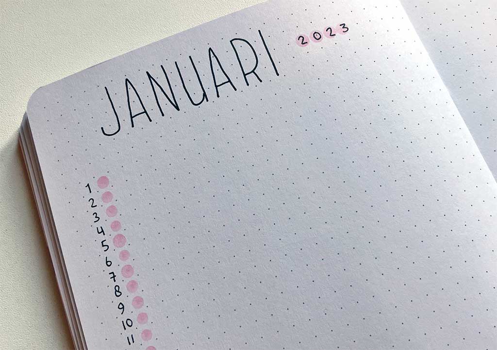 Monthly log: lijstweergave