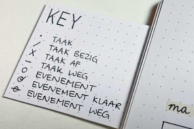 Flipout bullet journal key