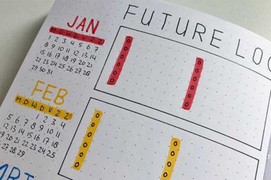 Future log: 4 horizontale minikalendertjes