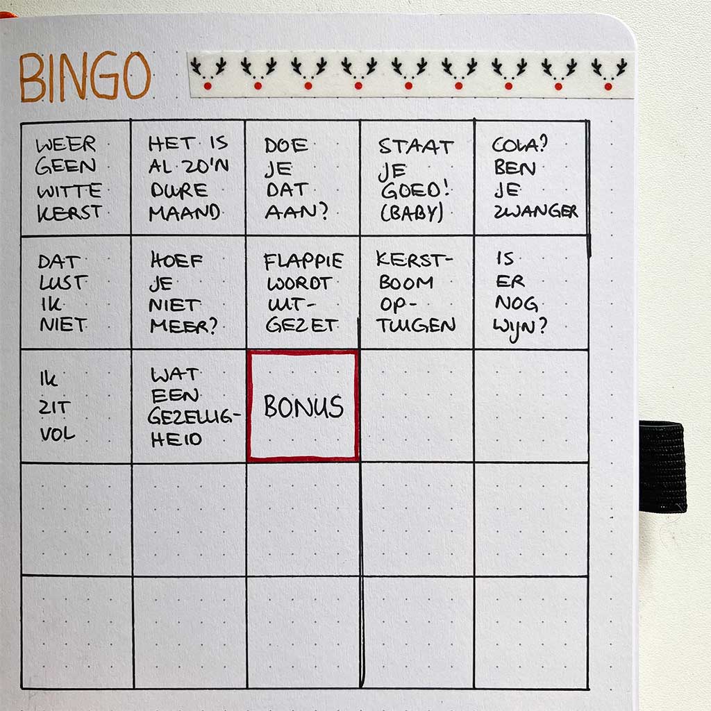 Kerstplanner bingo