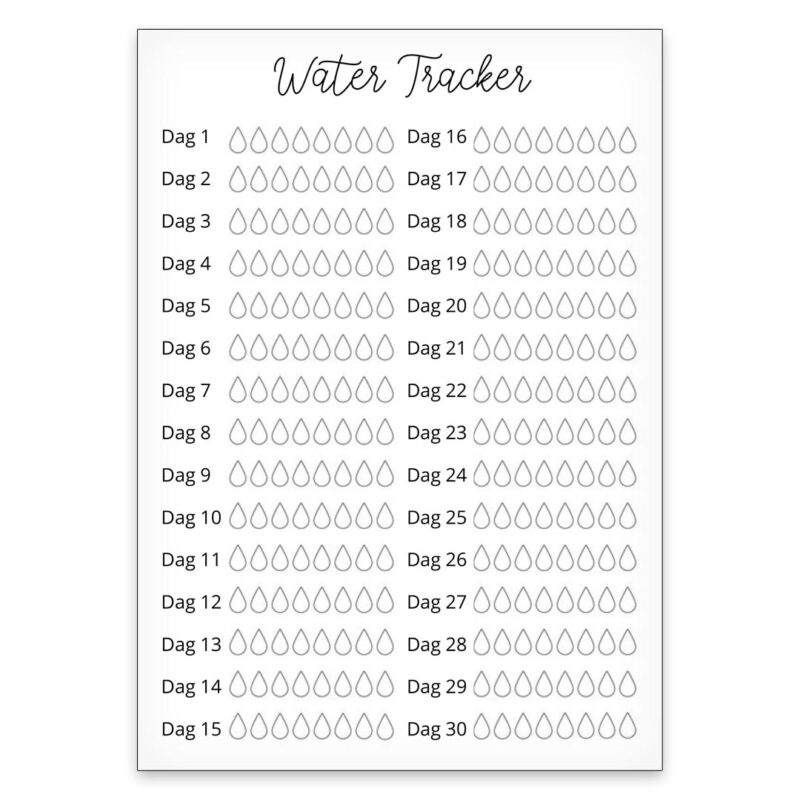 Printable water trackers - Afbeelding 2