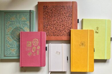 Verschillende formaten notitieboeken: B5, B6, vierkant, A6, TN en A5